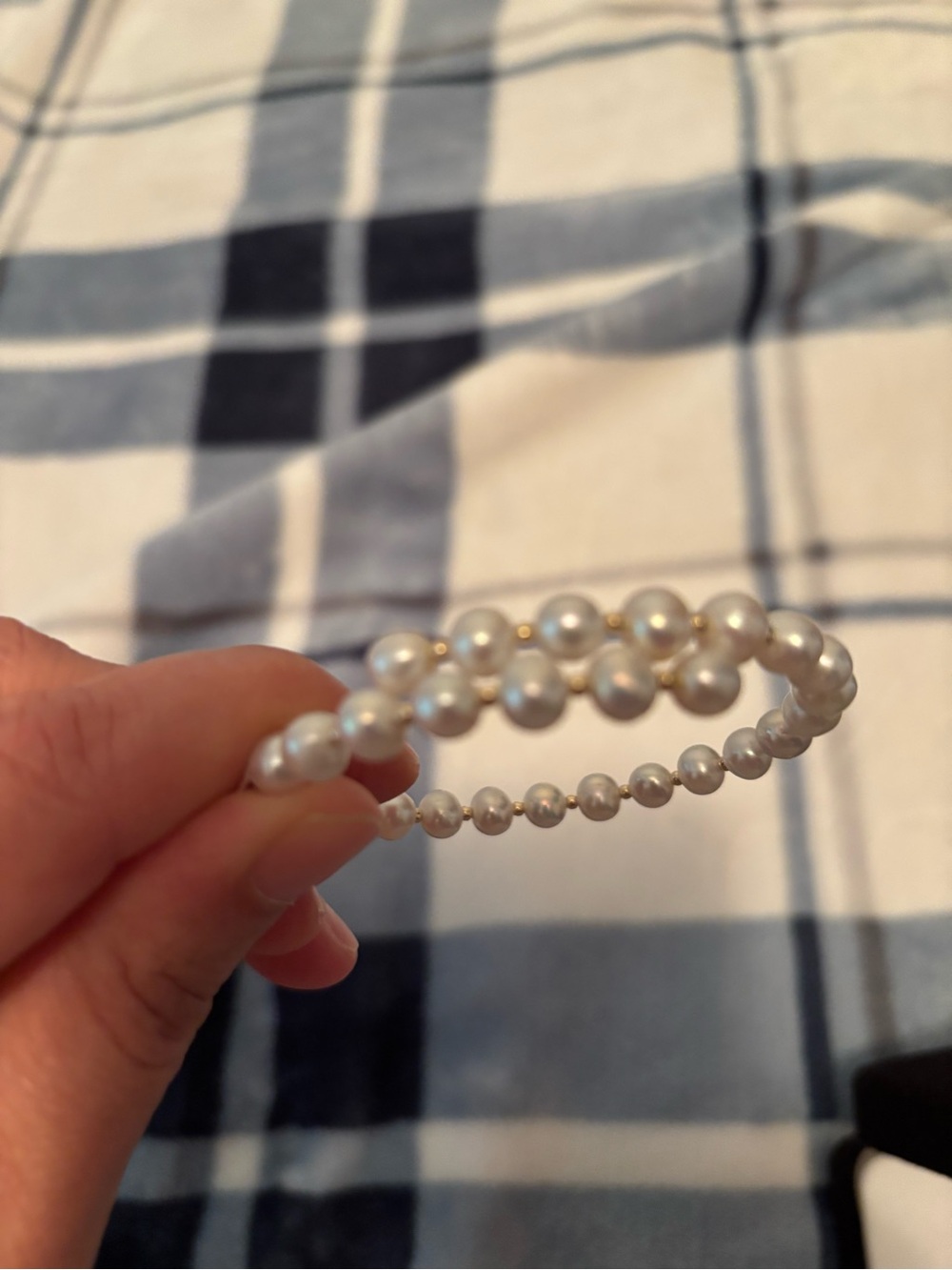 Brand new 14 k gold barda and pearl bangle